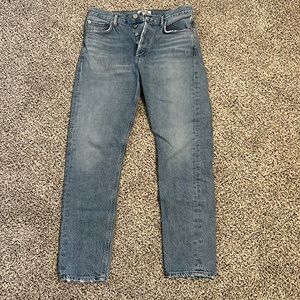 AGOLDE Riley High Rise Straight Crop in Renewal